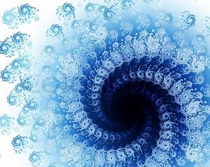 Blaue Fraktal Spiralen