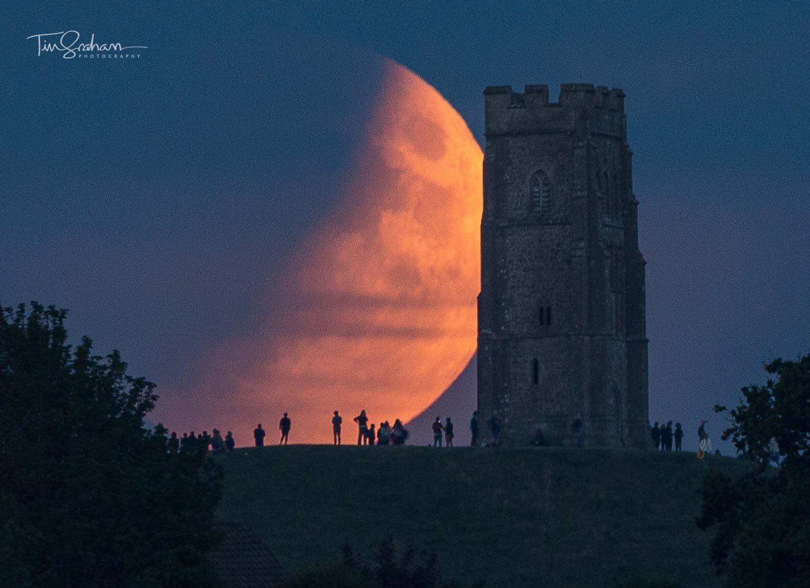 Amanda Lorence hat die partielle Vollmondfinsternis in Glastonbury beobachtet … 17/7/19