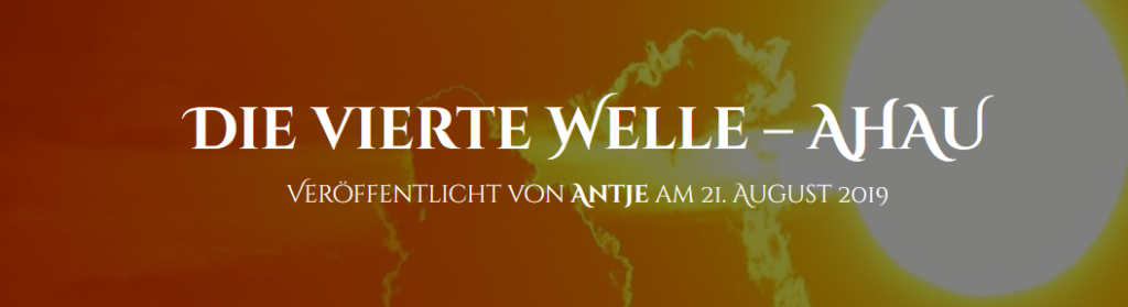 Antje Lindenblatt: „Die vierte Welle – AHAU“ 21.08. bis 02.09.2019