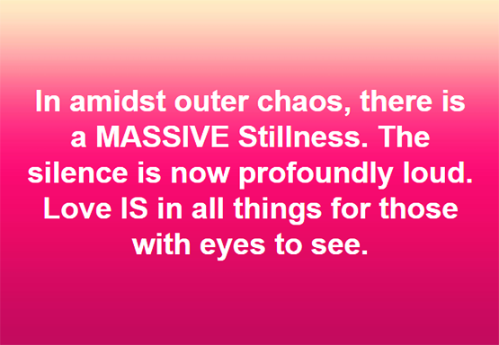 Amanda Lorence: Inmitten des äußeren Chaos gibt es eine MASSIVE Stille…