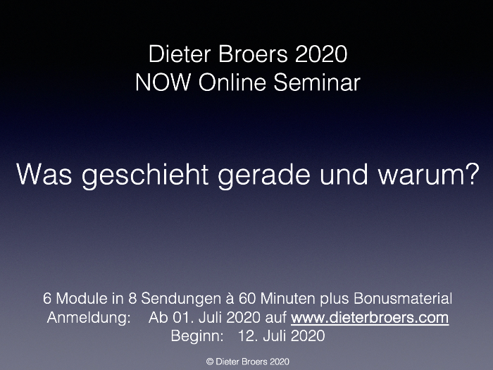 Dieter Broers 2020 NOW Seminar