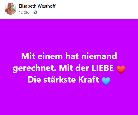 Elisabeth Westhoff, Mit einem hat niemand gerechnet …
