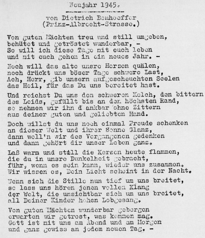‚Von guten Mächten wunderbar geborgen‘, Siegfried Fietz