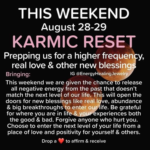 August 28./29. KARMISCHER RESET