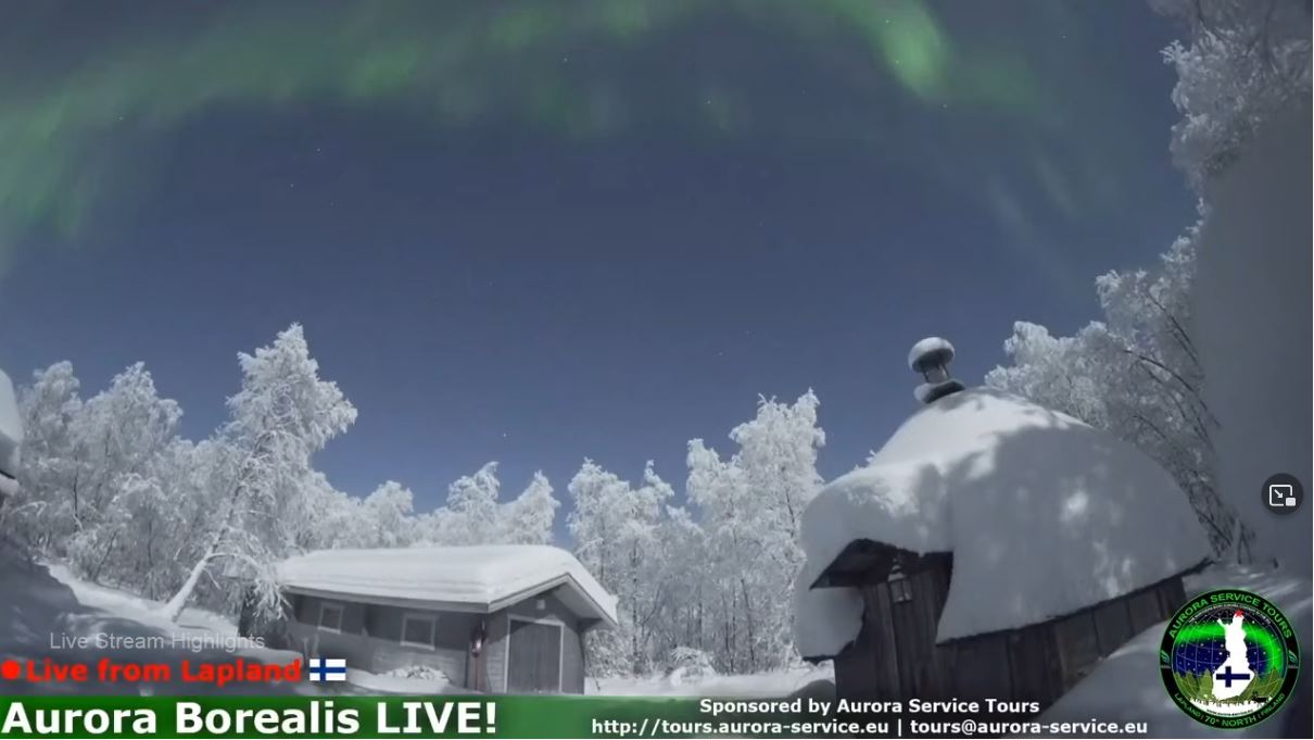Der Ausweg ist geöffnet … Aurora Borealis Live, Finnland/Lappland