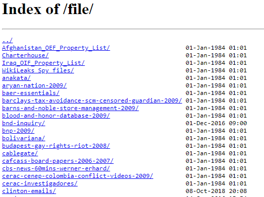 Wikileaks hat soeben alle seine Dateien online gestellt.