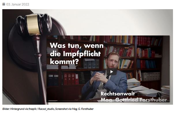 Der Schuss ins Knie. RA Forsthuber aus Österreich