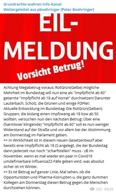 So, das muss jetzt nochmal (niederschwingend) sein / Aktualisierung Abstimmung GEGEN Impfpflicht