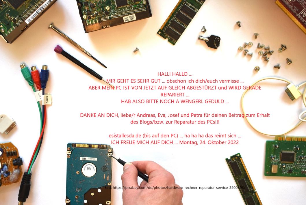 PC DEFEKT … & DANKE für deinen Zuspruch!!!