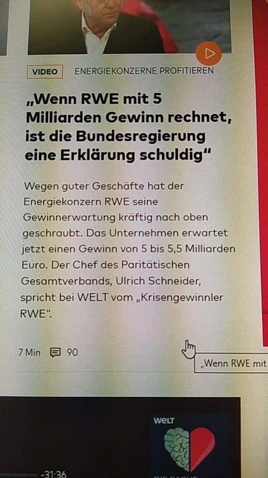 ENERGIE: „Wenn RWE mit 5 Milliarden Gewinn rechnet, ist die Bundesregierung eine Erklärung schuldig“