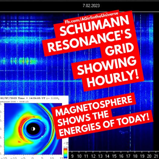 Sherri Smith/A Girl In The Universe: Die Schumann-Resonanz-Aufzeichnung zeigt das Stunden-Gitternetz an.