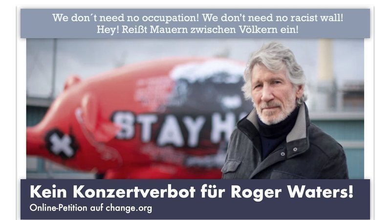 PETITION. Roger setzt sich für die Freilassung von J. Assange ein. STAY HUMAN! Dafür bekommt er in Frankfurt und anderswo KONZERTVERBOT!