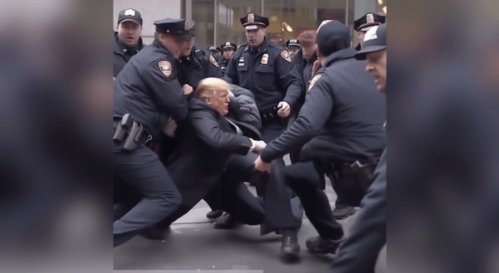 Glaube nicht alles, was du siehst. Die Verhaftung von D. Trump