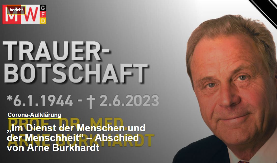 Danke und Auf Wiedersehen Herr Professor Dr. Arne Burkhardt