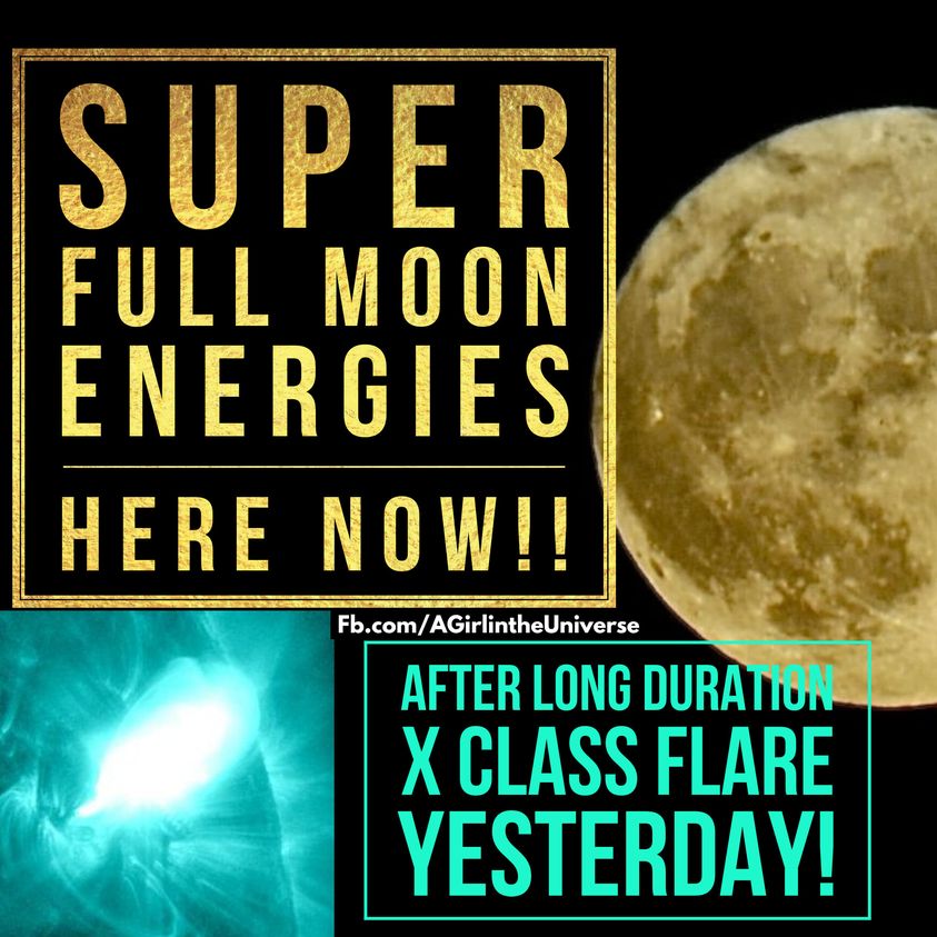 Der Juli-Supermond ist da, hinzu kommt ein lang anhaltender Flare der Klasse X und eine weitere Schicht von Liebes.Wellen.Energie. Sherri Smith