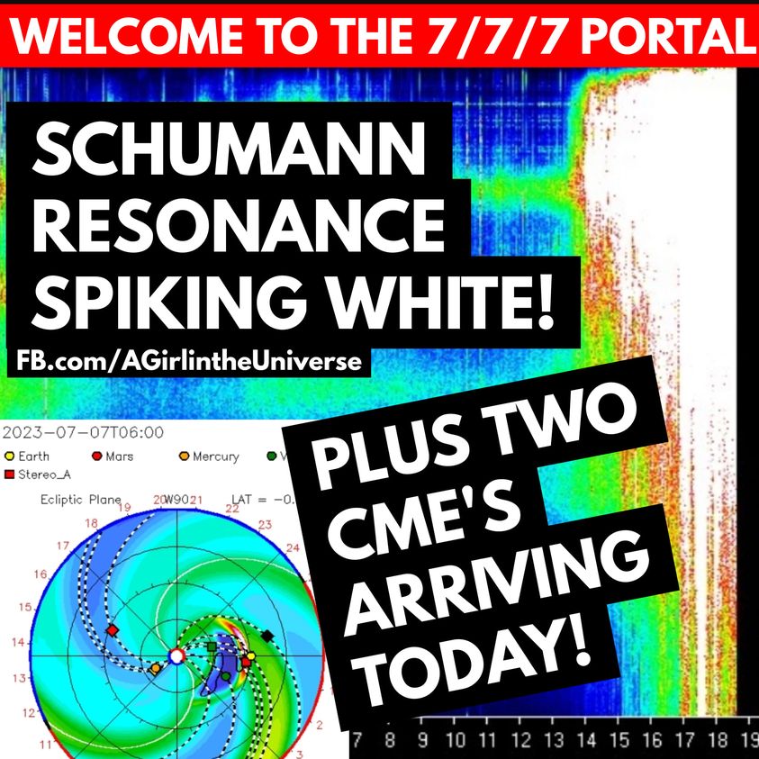 Die Schumann-Resonanz wird an diesem 7-7-7-Portal besonders hell/weißflächig! Sherri Smith