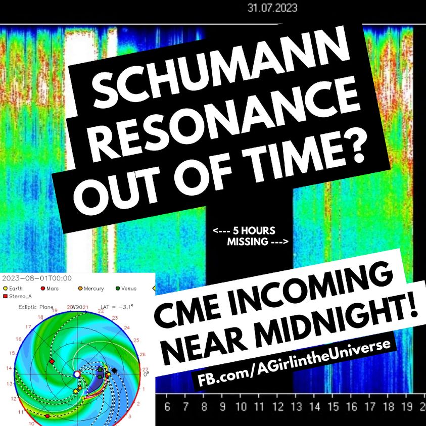 Schumann-Resonanz-Aufzeichnung im fünfstündigen Blackout! Der angekündigte CME kommt heute spät an! Sherri Smith