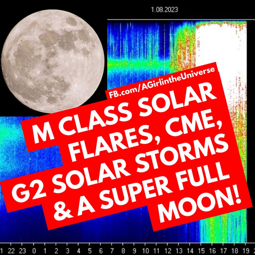 Voller Supermond, ein CME & M-Klasse Flares, ach herrjemine. Sherri Smith