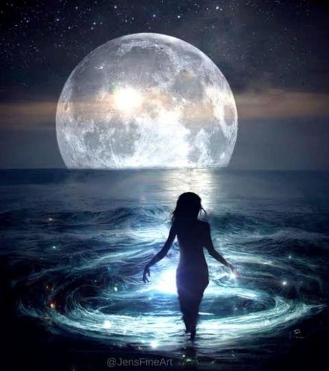 FISCHE-VOLLMOND, BLAUER SUPERMOND.  An das Kollektiv der Lichtarbeiter/innen des Aufstiegs
