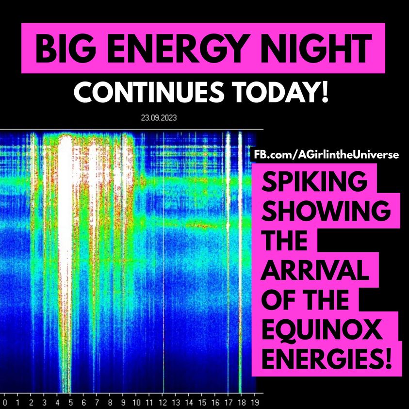 Die Tagundnachtgleiche kam heute Nacht mit einem riesigen Knalleffekt. Die Schumann-Resonanz wurde weiß und zeigte ihre Wirkungskraft. Sherri Smith