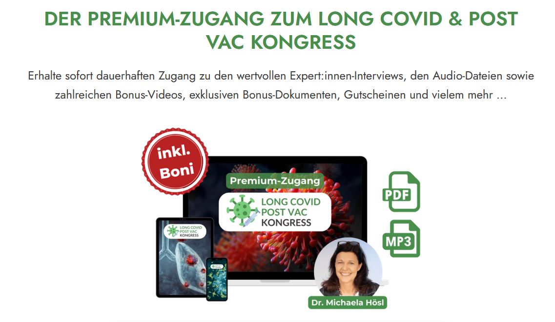 Long Covid & Post Vac-Kongress. Dr. Michaela Hösl Beginn Freitag, 27.10.2023