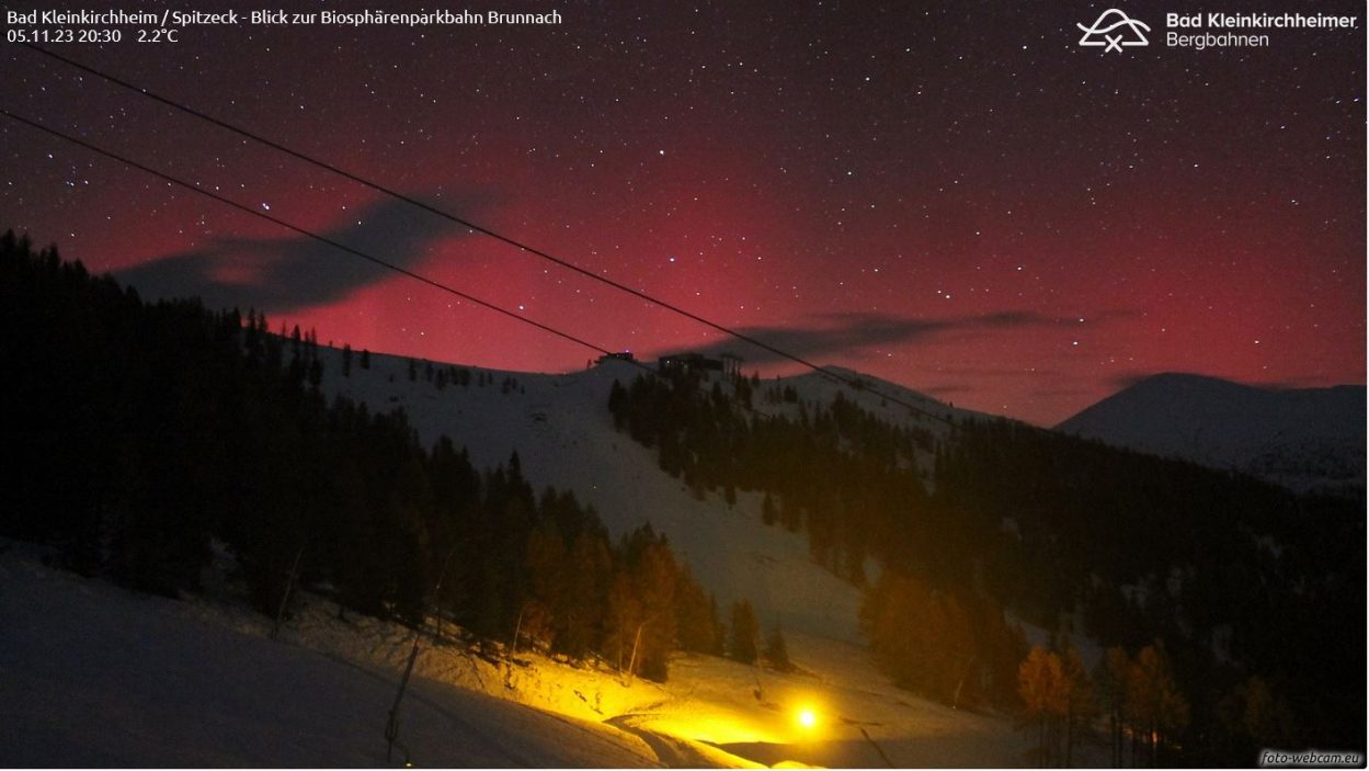 Polarlichter über Österreich … 5. November 2023, 20 Uhr