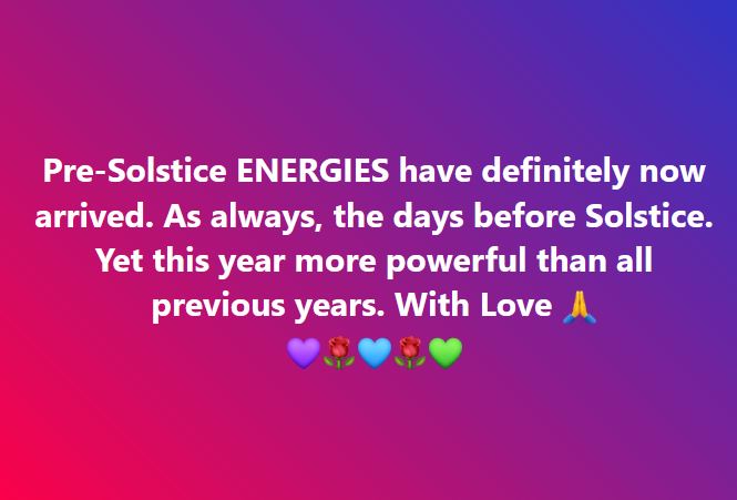 Amanda Lorence: Die Energien zur Sonnenwende bauen sich auf.