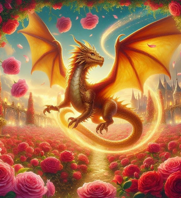 Rosen und Drachen: In 2024 die Energie-Wellen reiten. Celia Fenn / EE Michaels Botschaft für Januar 2024