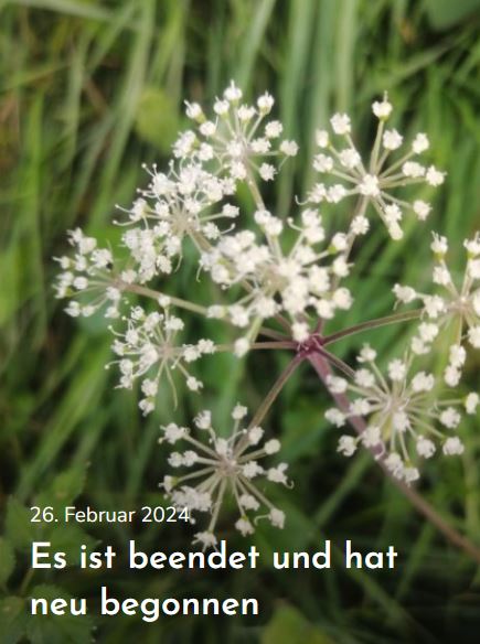 Es ist beendet und hat neu begonnen. Margit Kaufmann