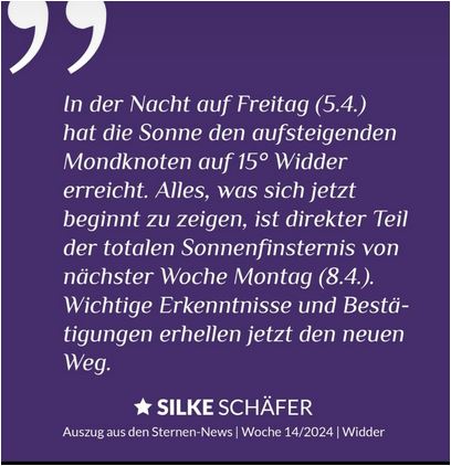 Die Eklipsenphase/Finsterniskorridor vom 25. MÄRZ – 8. APRIL 2024. Diego E. Berman