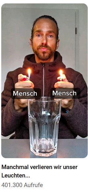 Manchmal verlieren wir unser Leuchten … und alles, was wir dann brauchen, ist ein kleiner Funken. DANKE TIMO G.!