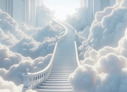 white stairway to heaven staging