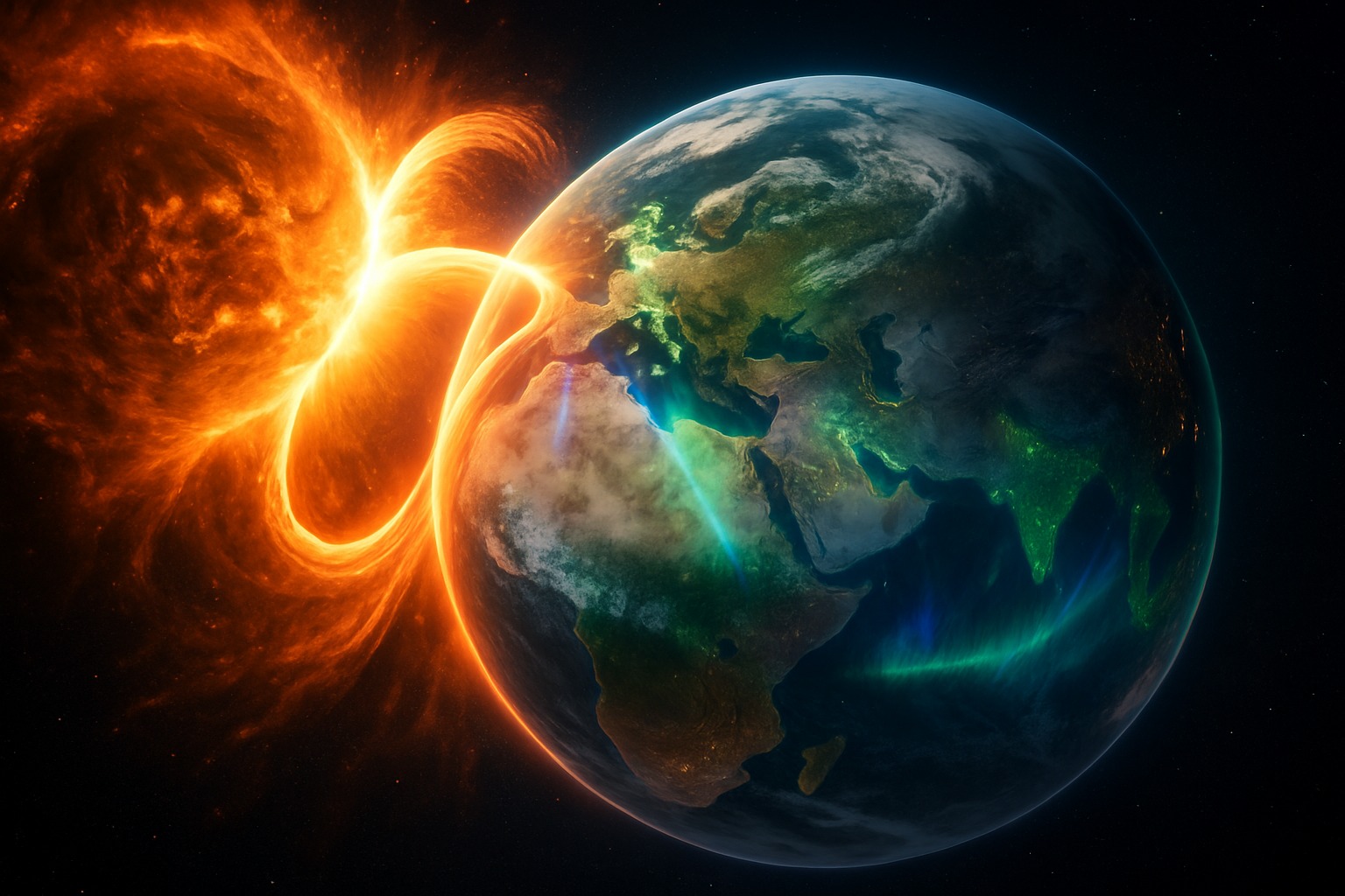 Energie-Alarm – Wellen des Sonnenlichts treffen die Erde. Alexander Quinn