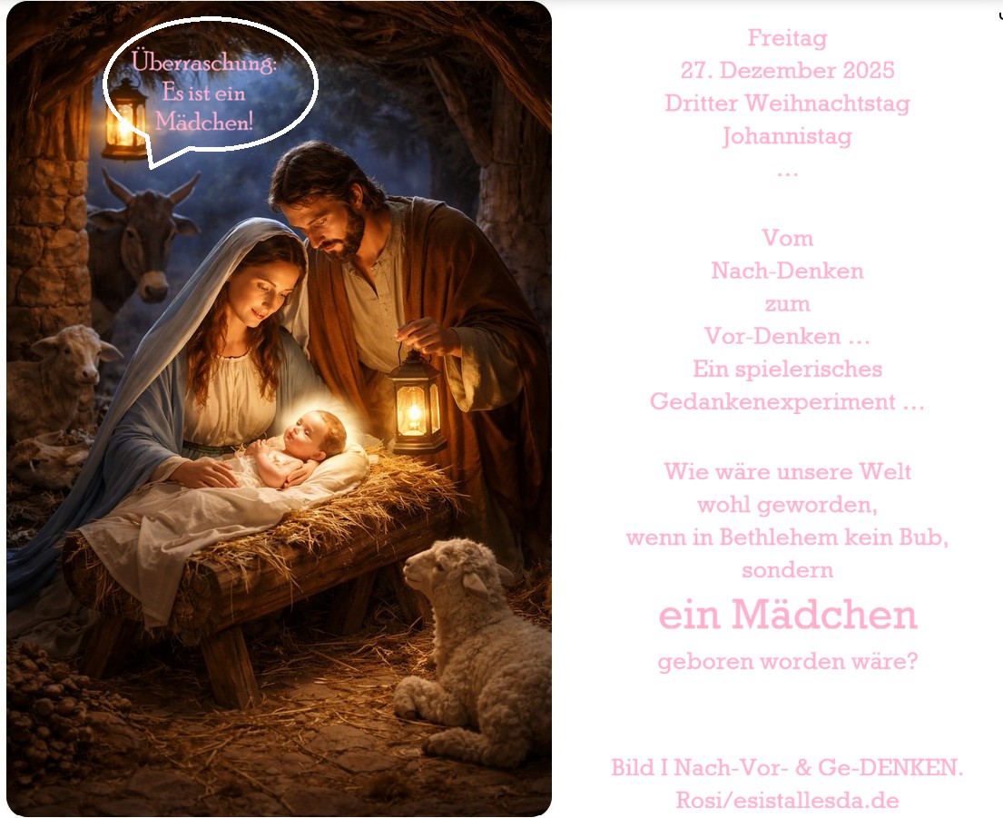 esistallesda.de ... Ihr Lieben, über die Feiertage heißt es für mich: weniger Bildschirm, mehr Sein — der Newsletter kommt schlanker, E-Mails bleiben liegen, und auch die Beiträge werden liebevoll reduziert. FRIEDEN vor mir, um mich und in mir — ich bin offline und mitten im Leben, bei den Menschen und beim Christkind; frohe, friedliche Weihnachtstage! 🤍