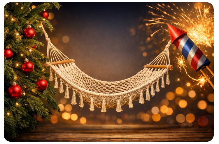 esistallesda.de ... Sonntag, 28. Dezember 2025 Weihnachten liegt hinter uns … Silvester liegt vor uns … Dazwischen liegt unsere Mitte — ein guter Moment, uns hineinfallen zu lassen und einfach mal so richtig „durchzuhängen“. Wort & Bild: Rosi 