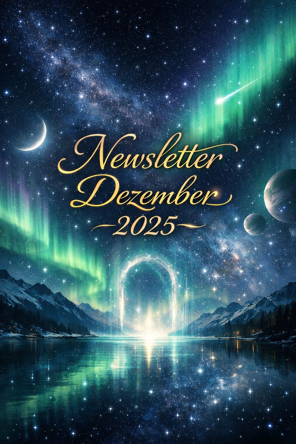 Newsletter Dezember. Sandra Lumina. Der letzte Neumond, das Tor der Göttlichen Ausrichtung