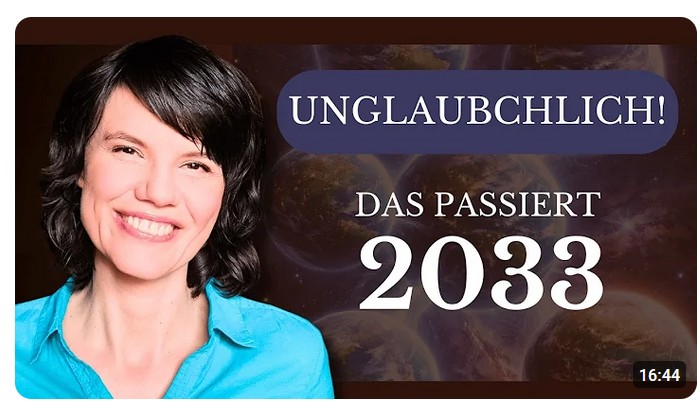Was mir für 2033 gezeigt wurde, lässt mich sprachlos zurück. Silvie Meierova