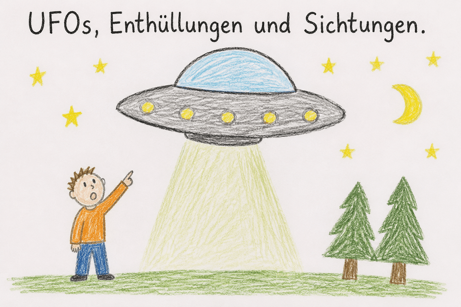 „UFOs, UAPs*, Enthüllungen und Sichtungen.“