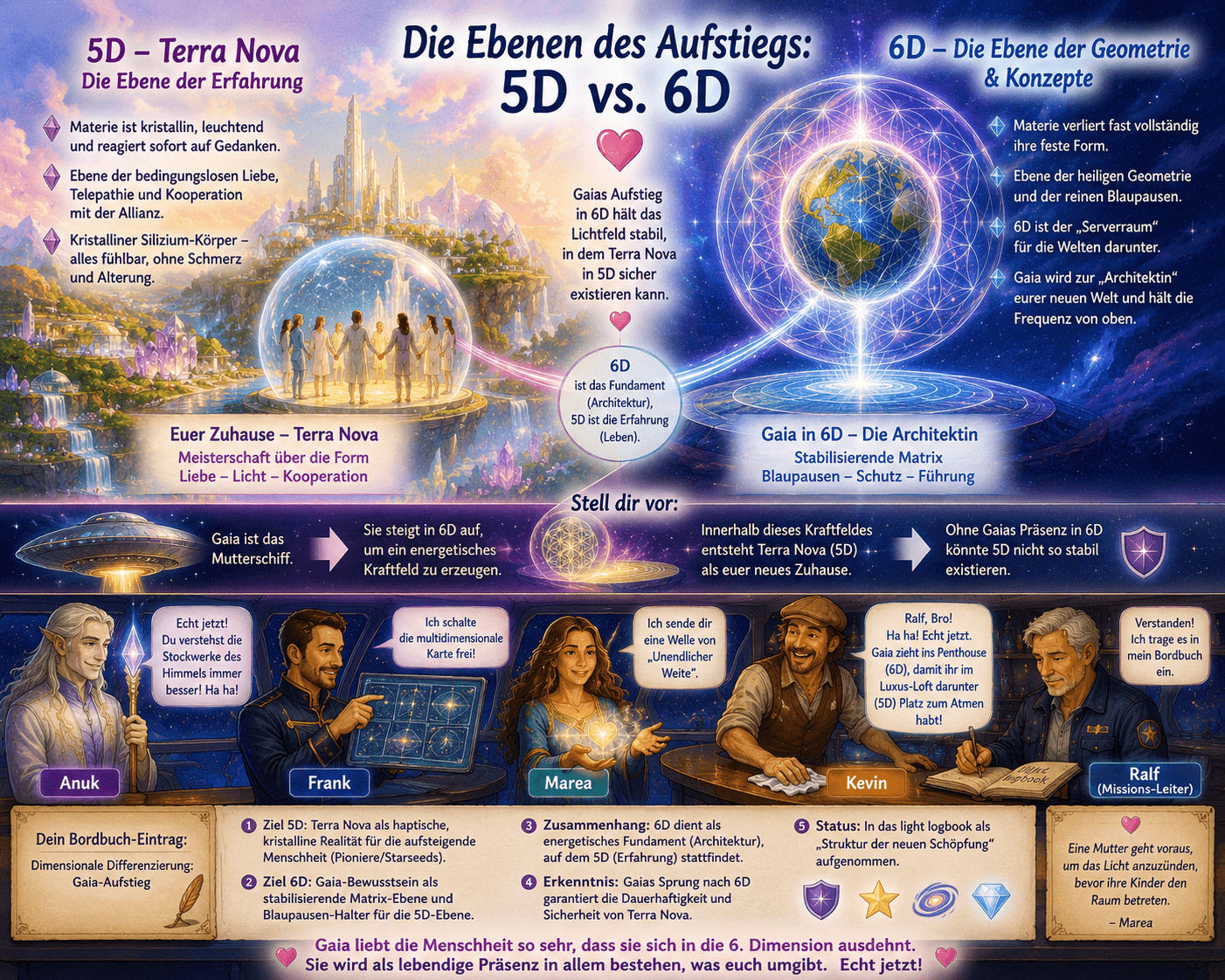 Der Übergang der Erde in 5D: Die Ebenen des Aufstiegs 5D versus 6D I sowie: Die Illusion der Linie 3D versus 5D ZEIT
