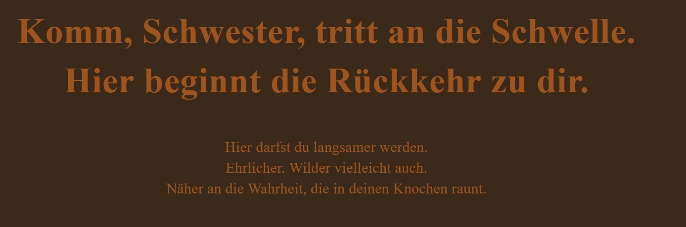 Schwester, zeig‘ dich …