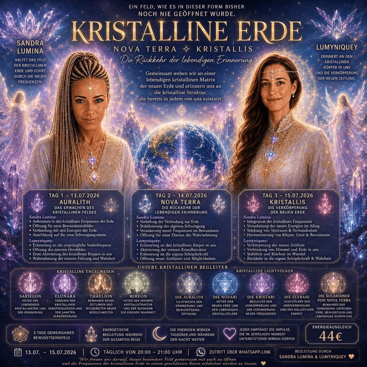 Kristalline Erde – Die Rückkehr der lebendigen Erinnerung – Angebot von Sandra Lumina & Layla Lumyniquey