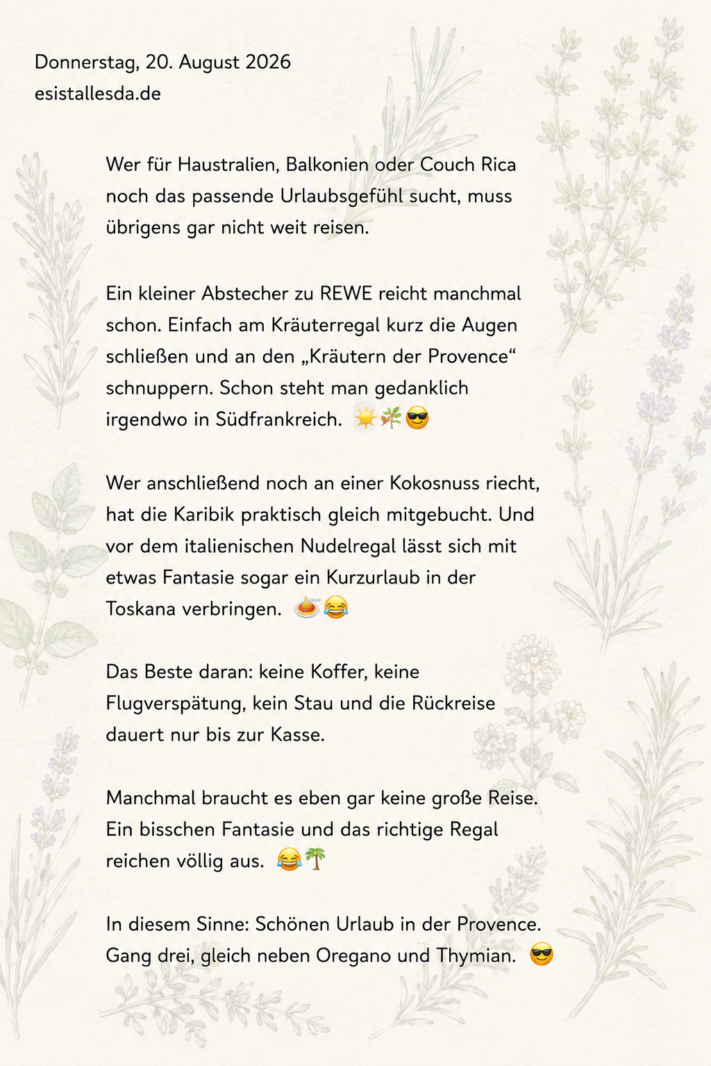 es ist alles da