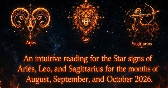 Feuerzeichen im August, September & Oktober 2026: Löwe, Widder, Schütze. Tarot by Izabela