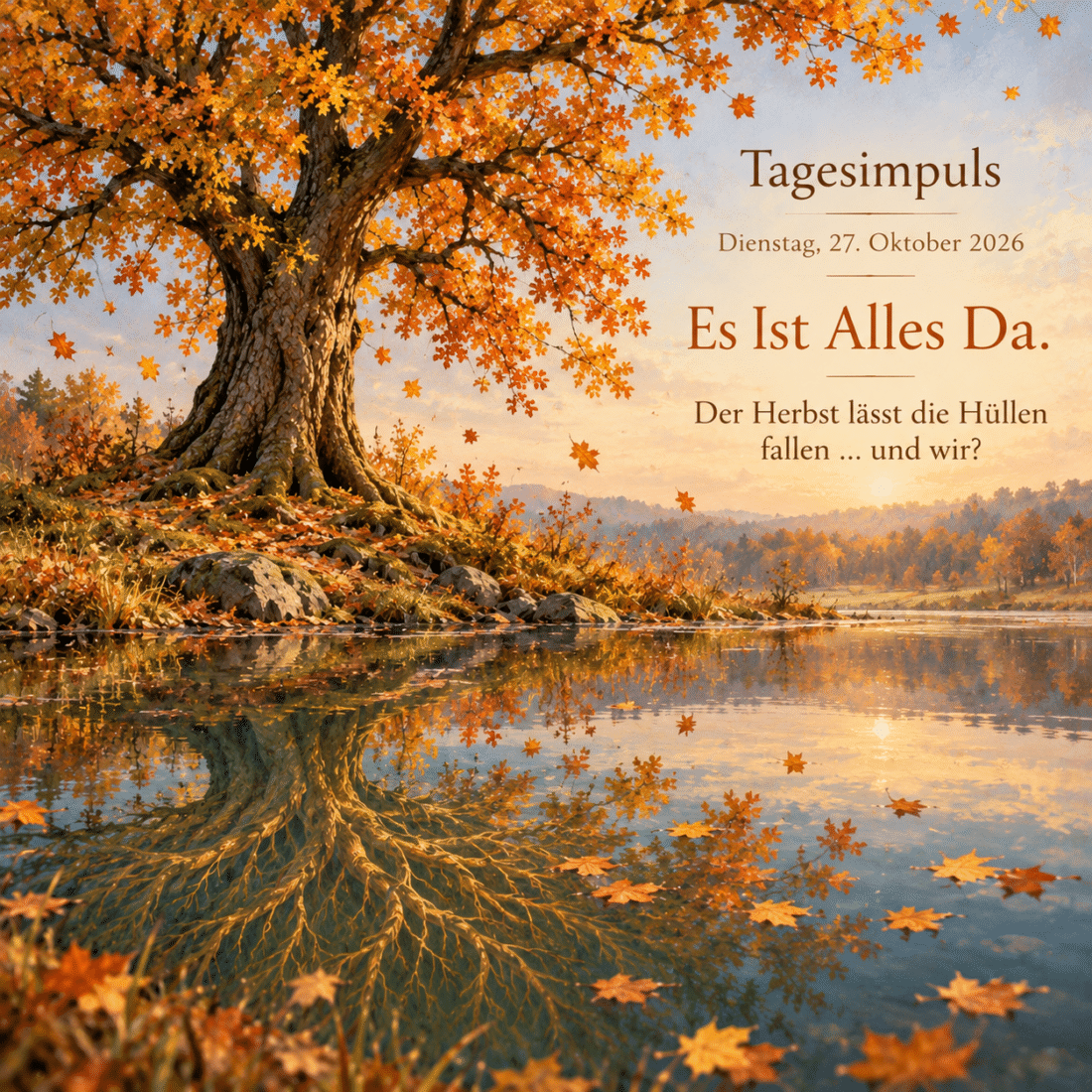 🍂 Tagesimpuls. Dienstag, 27. Oktober 2026. Es Ist Alles Da. Der Herbst lässt die Hüllen fallen … und wir? 🍂