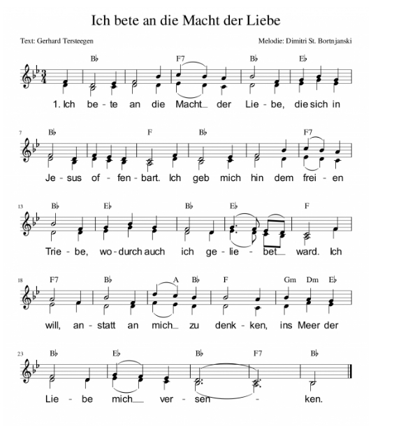 Ich bete an die Macht der Liebe … FÜR Ernst ASCHY
