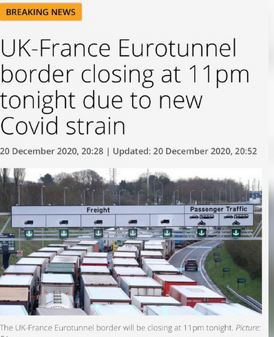 Grenzen nach UK geschlossen …