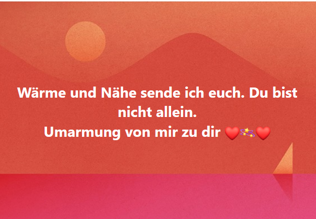 Elisabeth Westhoff, Goldenes Licht & Umarmung von mir zu dir
